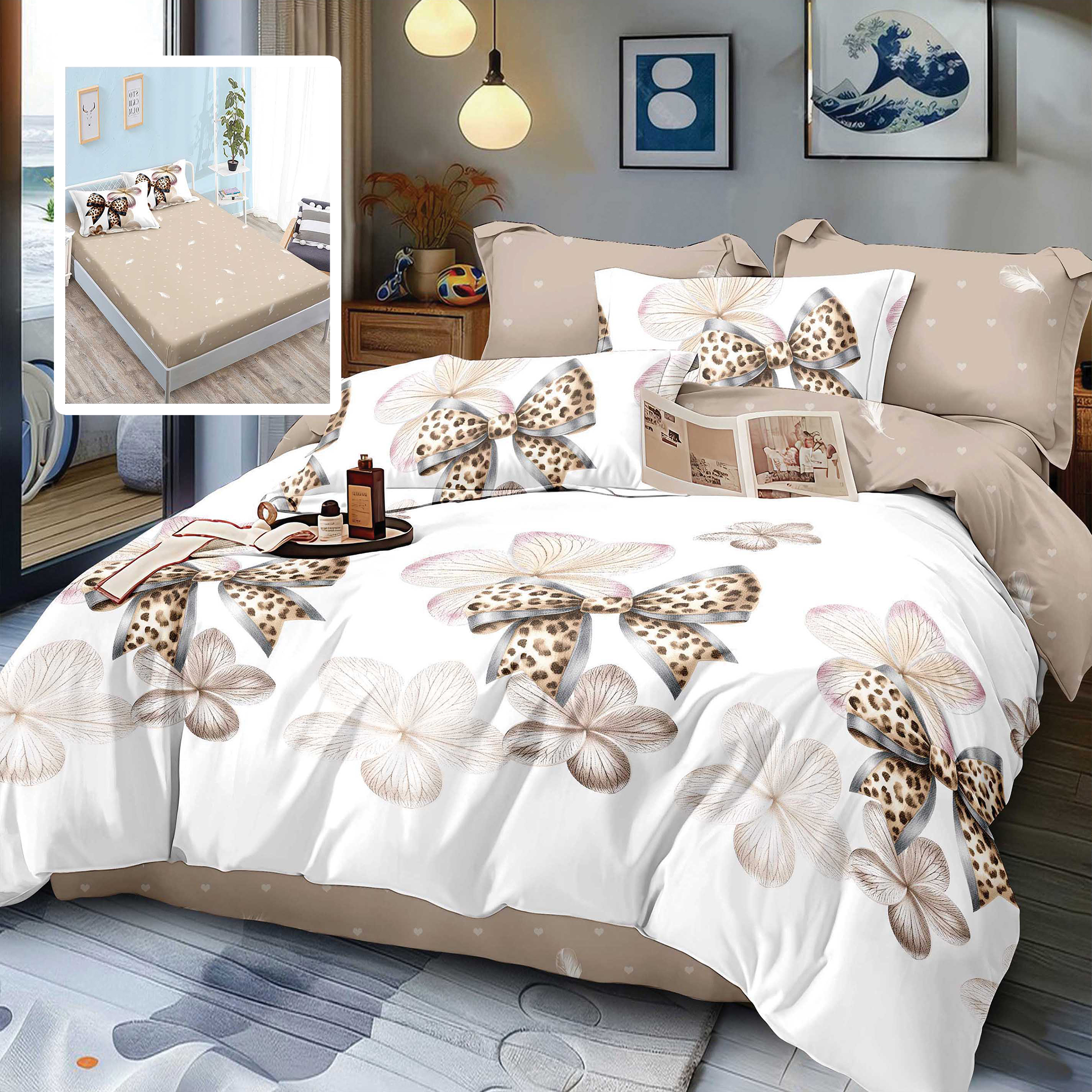 LENJERIE FINET 6 PIESE CU HUSĂ – 160×200 ȘI 180×200 (GATA V2)