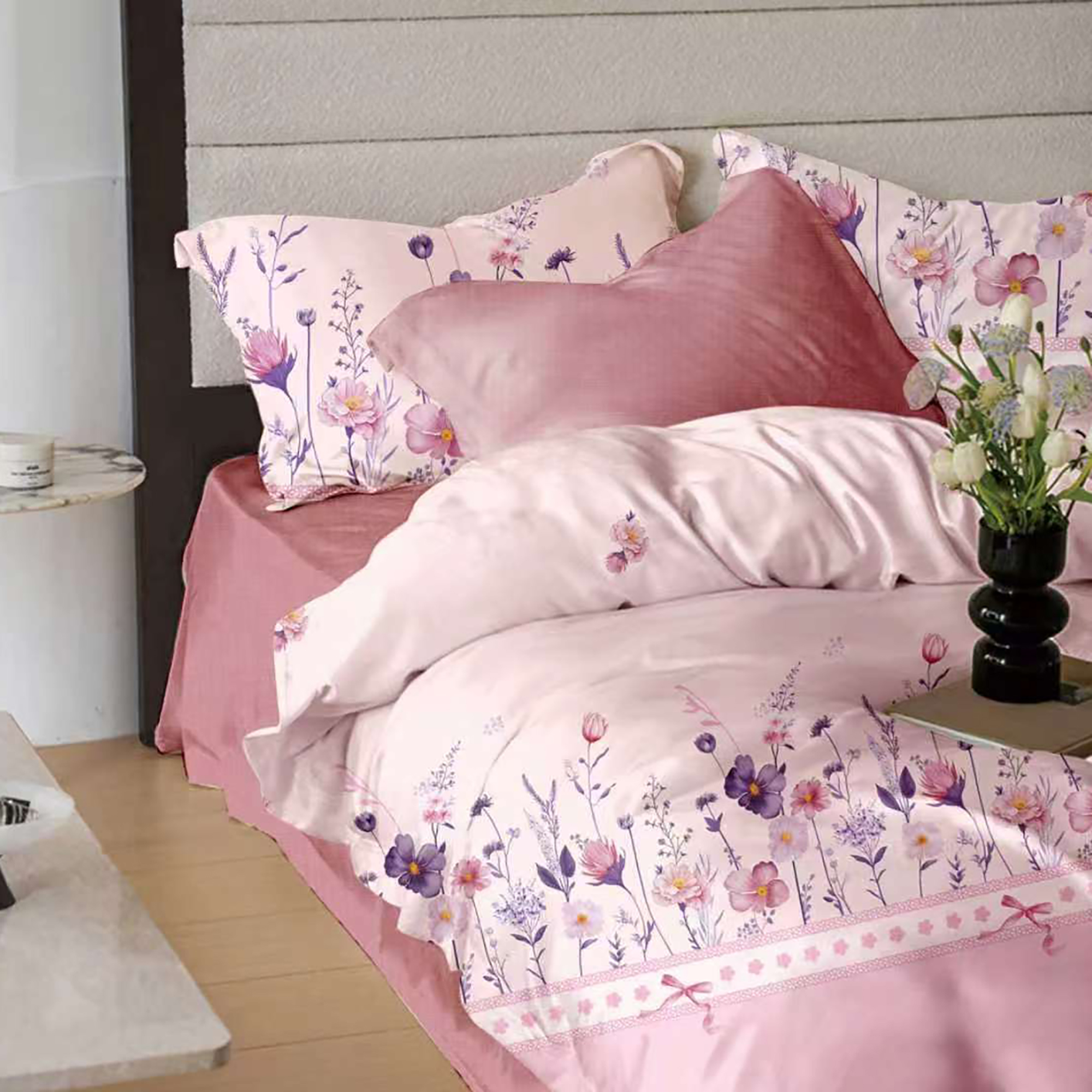Lenjerie Finet 6 piese cu husă de pat pentru saltea de 160×200 și 180×200