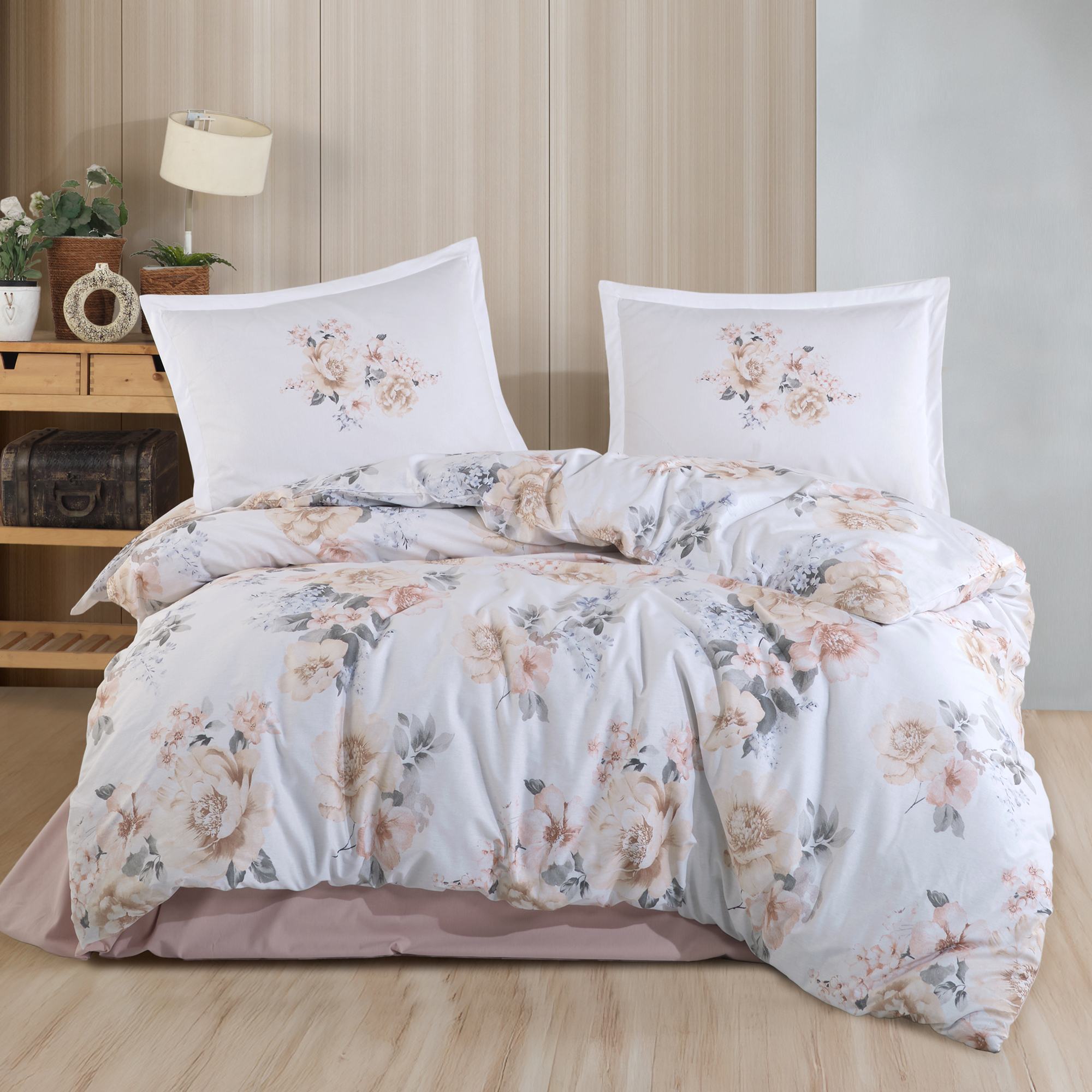 Lenjerie de pat ranforce Clasy king size (FLORAL)