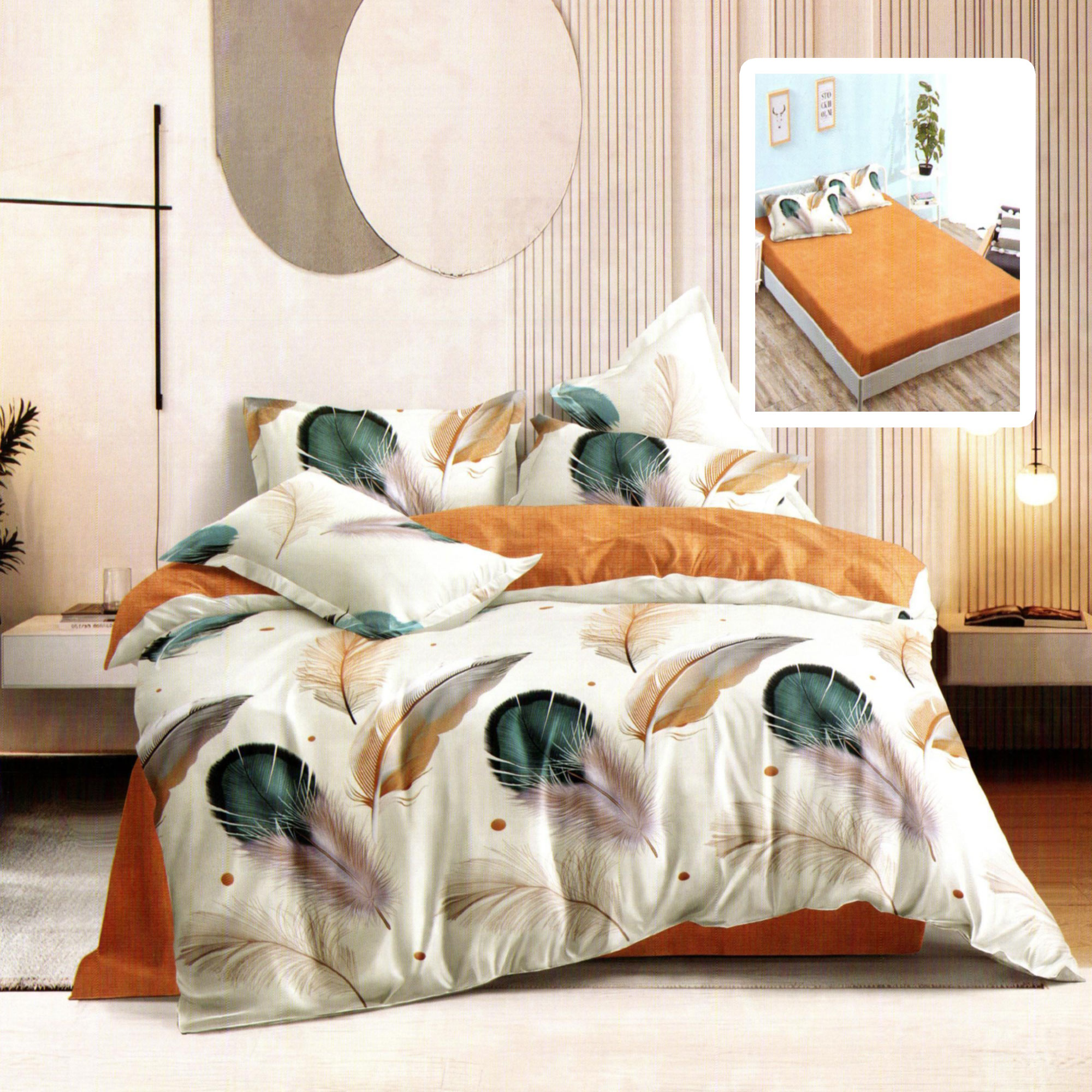 LENJERIE FINET 6 PIESE CU HUSĂ – 160×200 ȘI 180×200 (GIANNA-VH)