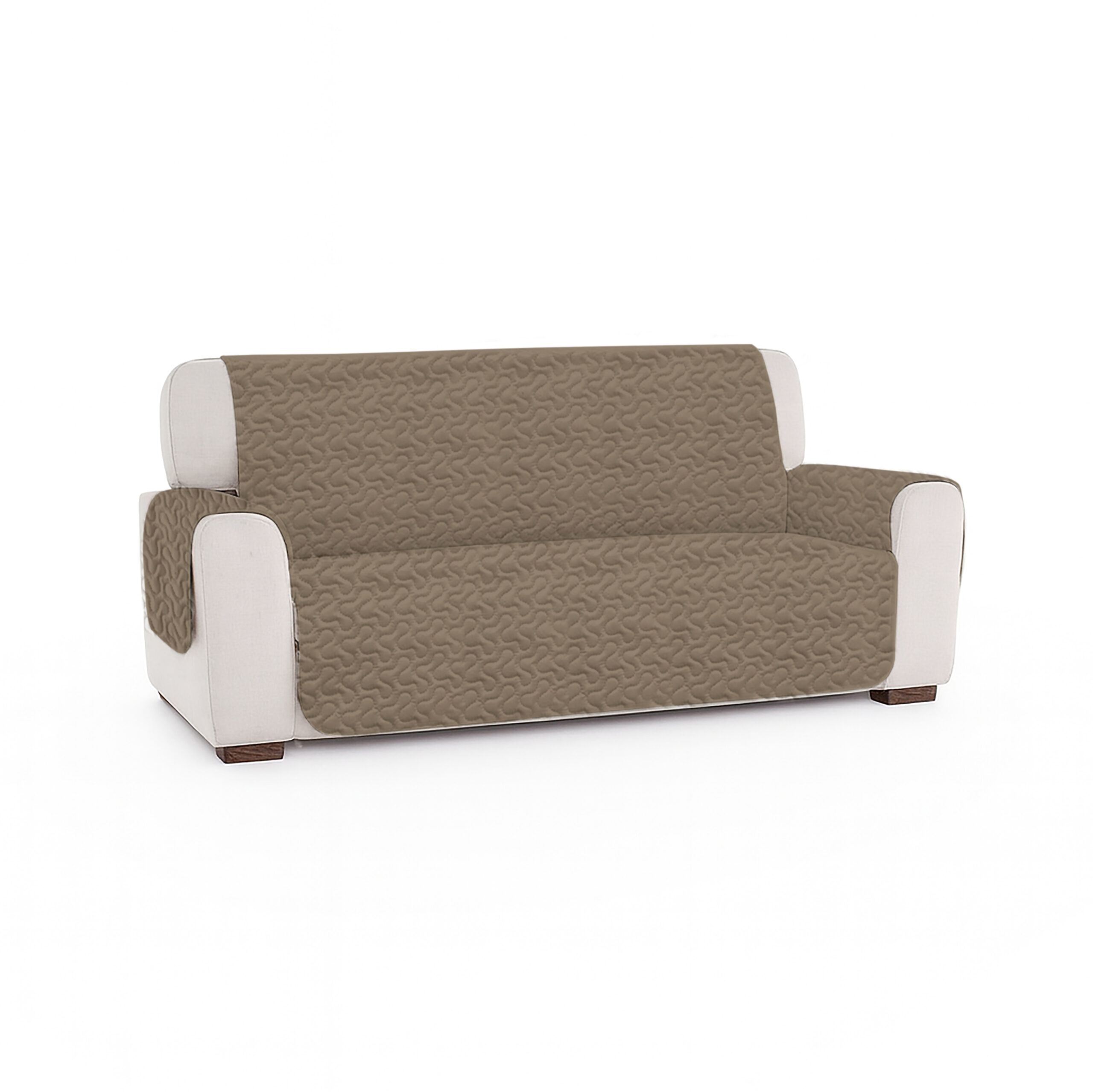 Cuvertură matlasată canapea 3 locuri două fețe – BEIGE GRAY