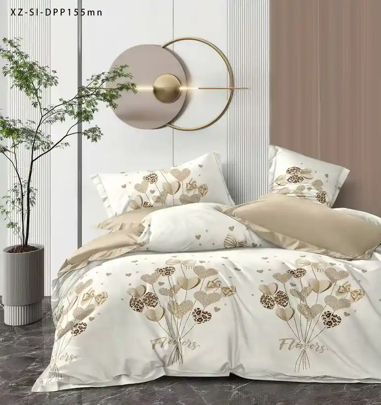 Lenjerie Finet 6 piese cu husă de pat pentru saltea de 160×200 și 180×200