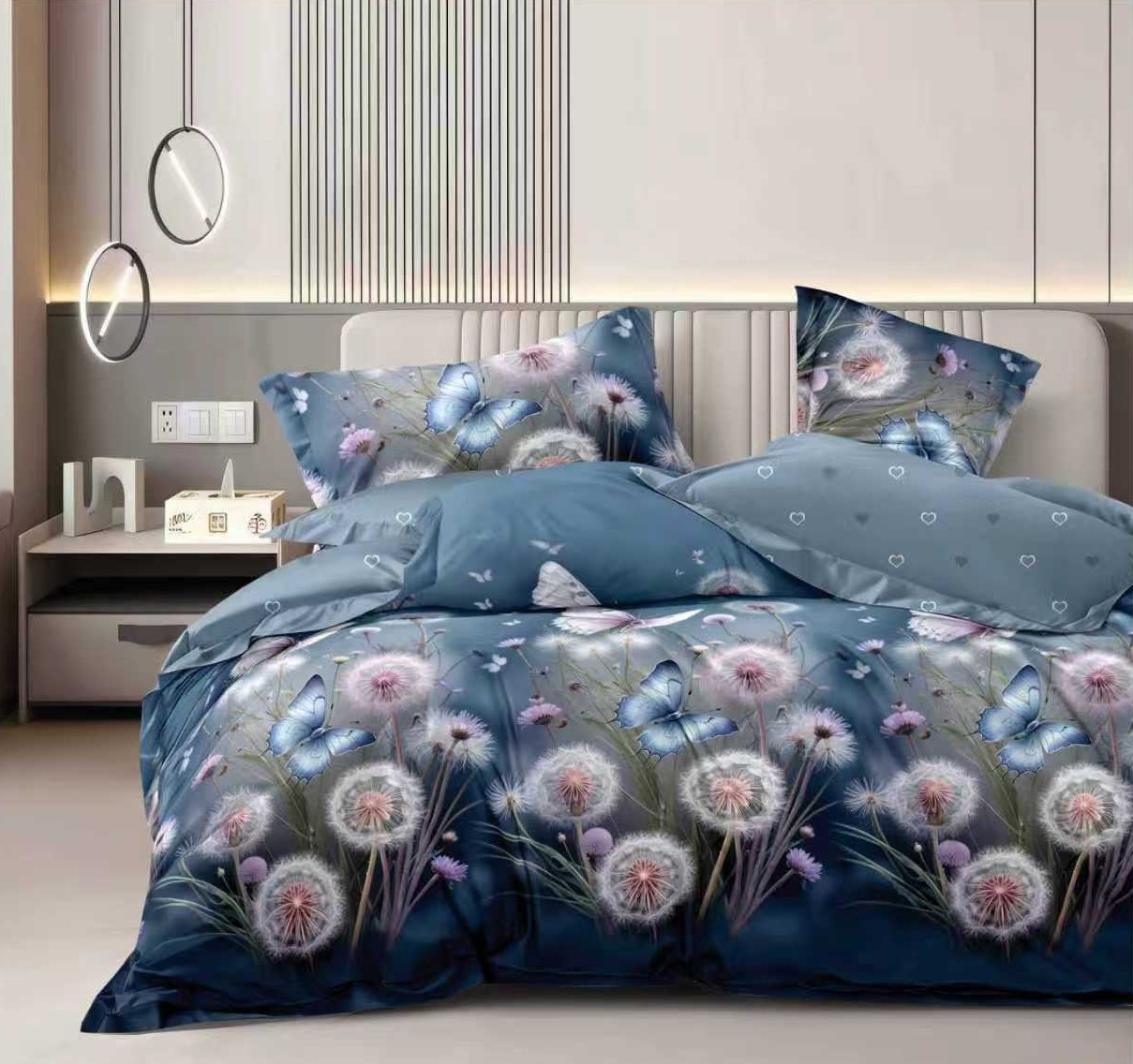 Lenjerie Finet 6 piese cu husă de pat pentru saltea de 160×200 și 180×200