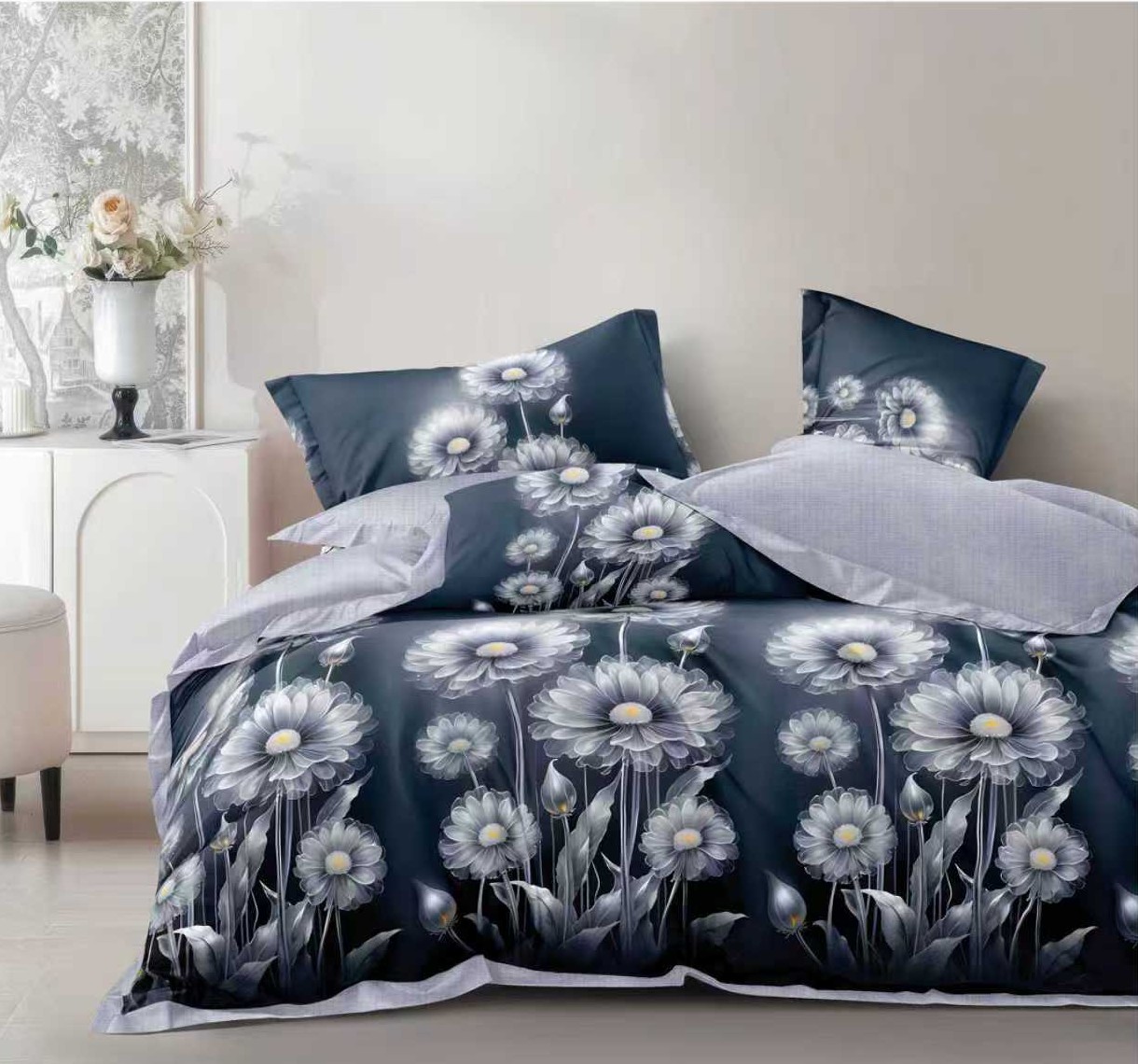 Lenjerie Finet 6 piese cu husă de pat pentru saltea de 160×200 și 180×200