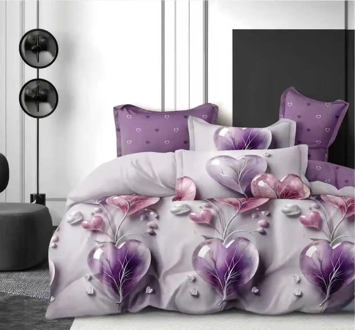 Lenjerie Finet 6 piese cu husă de pat pentru saltea de 160×200 și 180×200