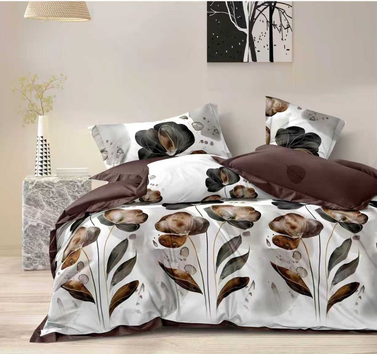 Lenjerie Finet 6 piese cu husă de pat pentru saltea de 160×200 și 180×200