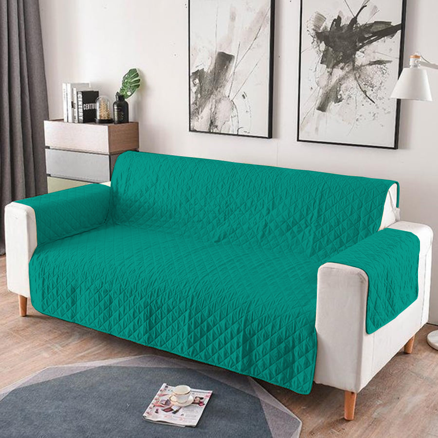 Cuvertură matlasată canapea 3 locuri două fețe – verde