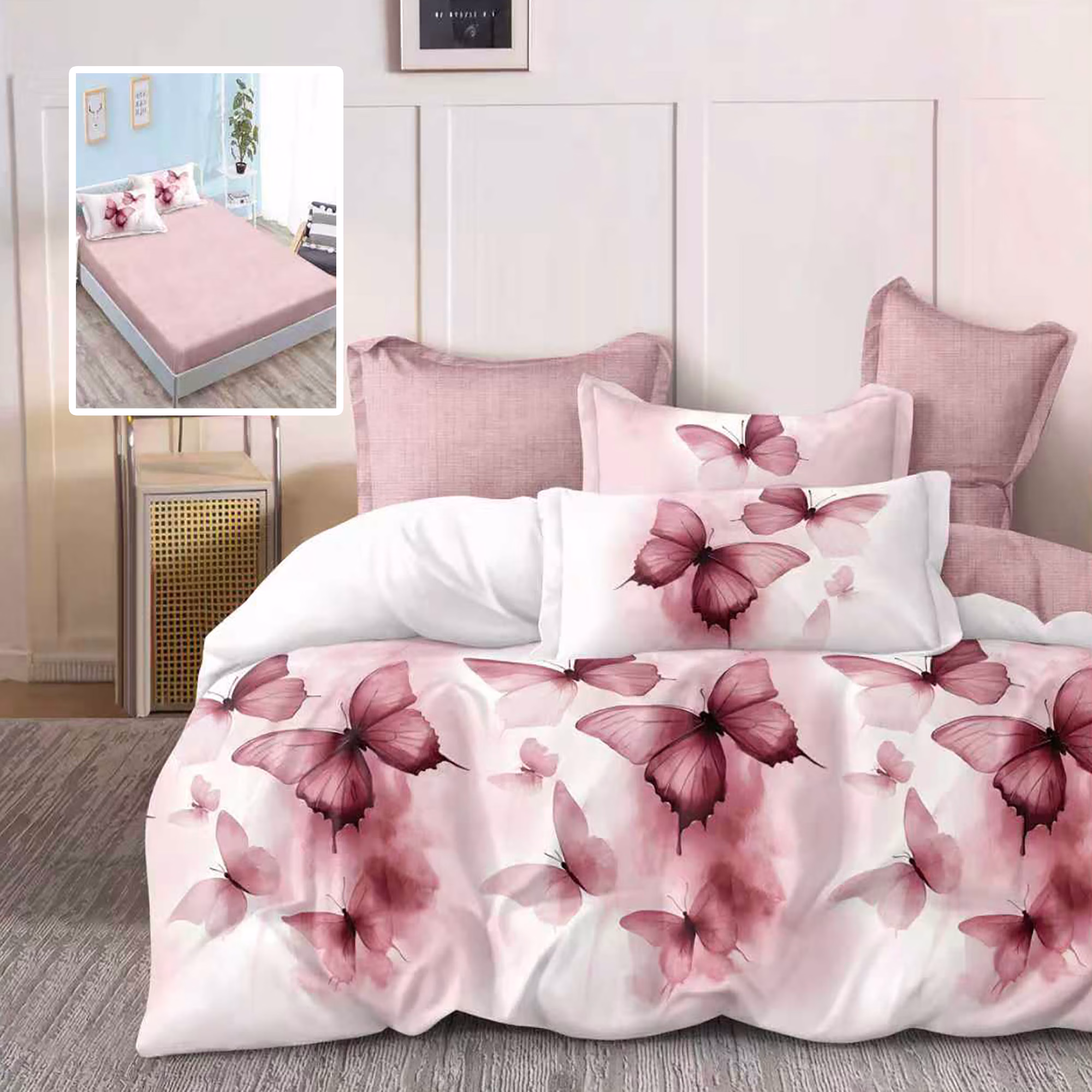 Lenjerie Finet 6 piese cu husă de pat pentru saltea de 160×200 și 180×200