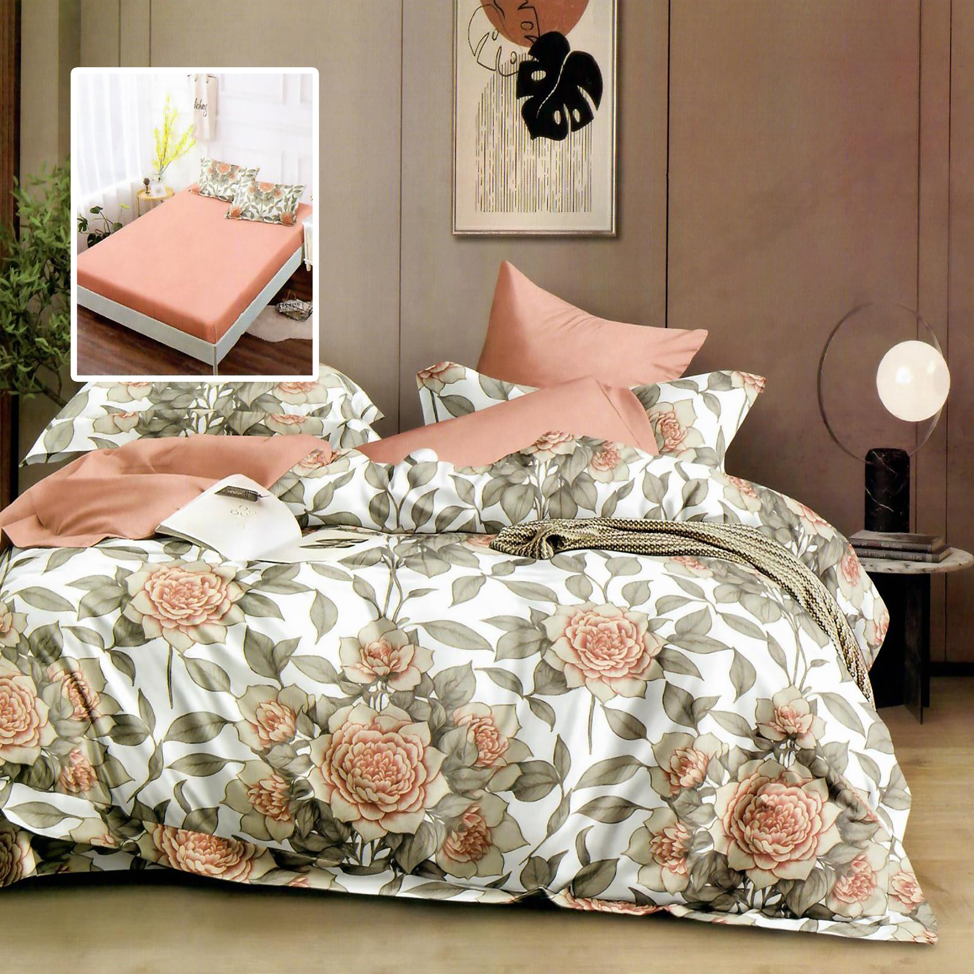 LENJERIE FINET 6 PIESE CU HUSĂ – 160×200 ȘI 180×200 (HF6P302)