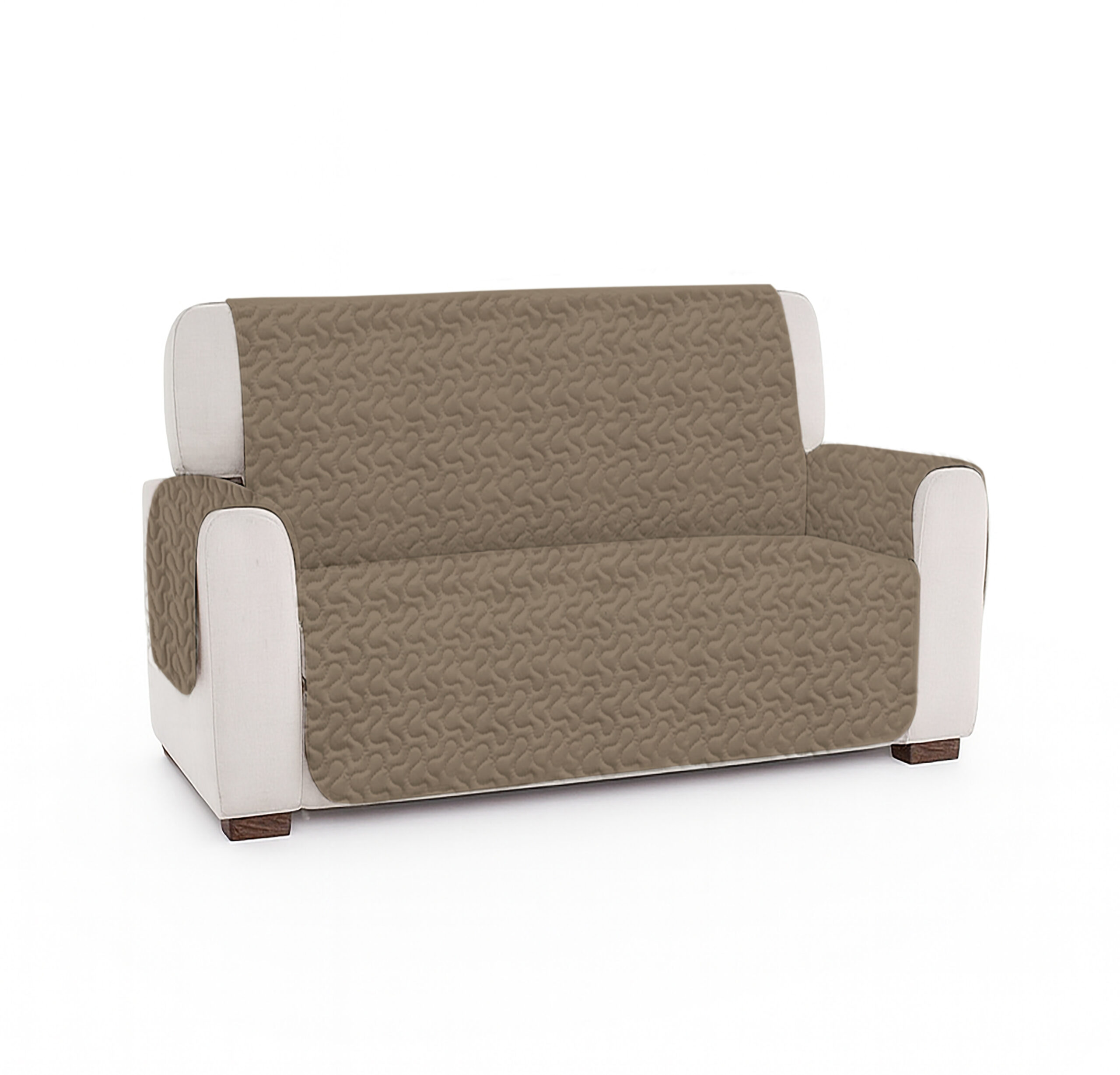 Cuvertura matlasata canapea 2 locuri doua fețe – BEIGE GRAY