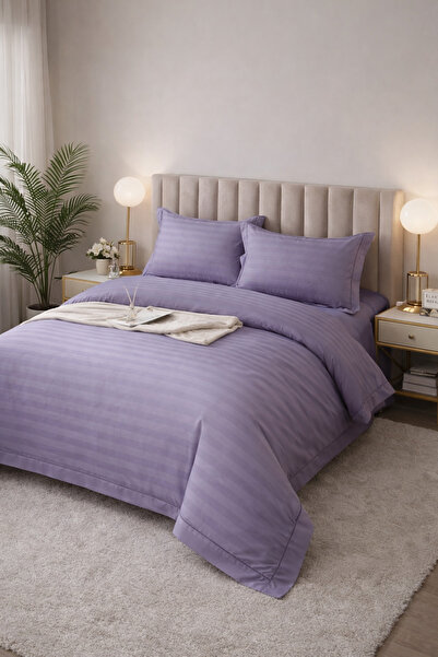 Damask Bed Linen 4-Piece Set 180x200 with Elastic +25cm Extra, Hotel Cotton, Pillowcases 55x80