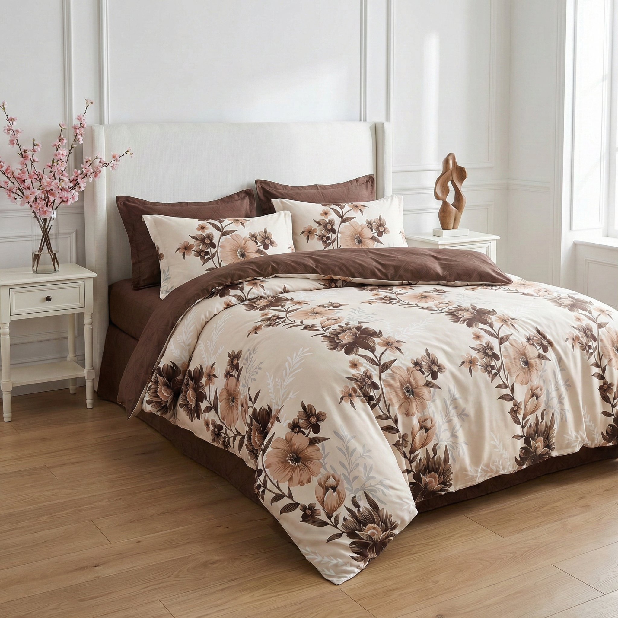 LENJERIE FINET 6 PIESE CU HUSĂ – 160×200 ȘI 180×200 (AMELIA-VH)