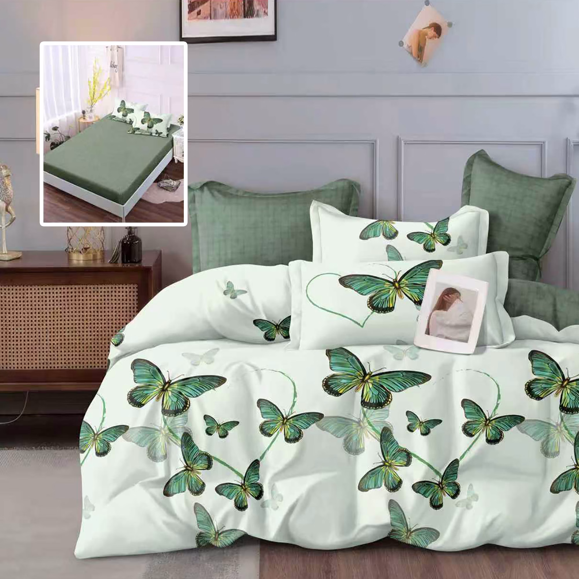 Lenjerie Finet 6 piese cu husă de pat pentru saltea de 160×200 și 180×200