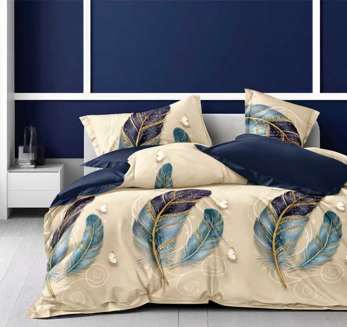 Lenjerie Finet 6 piese cu husă de pat pentru saltea de 160×200 și 180×200