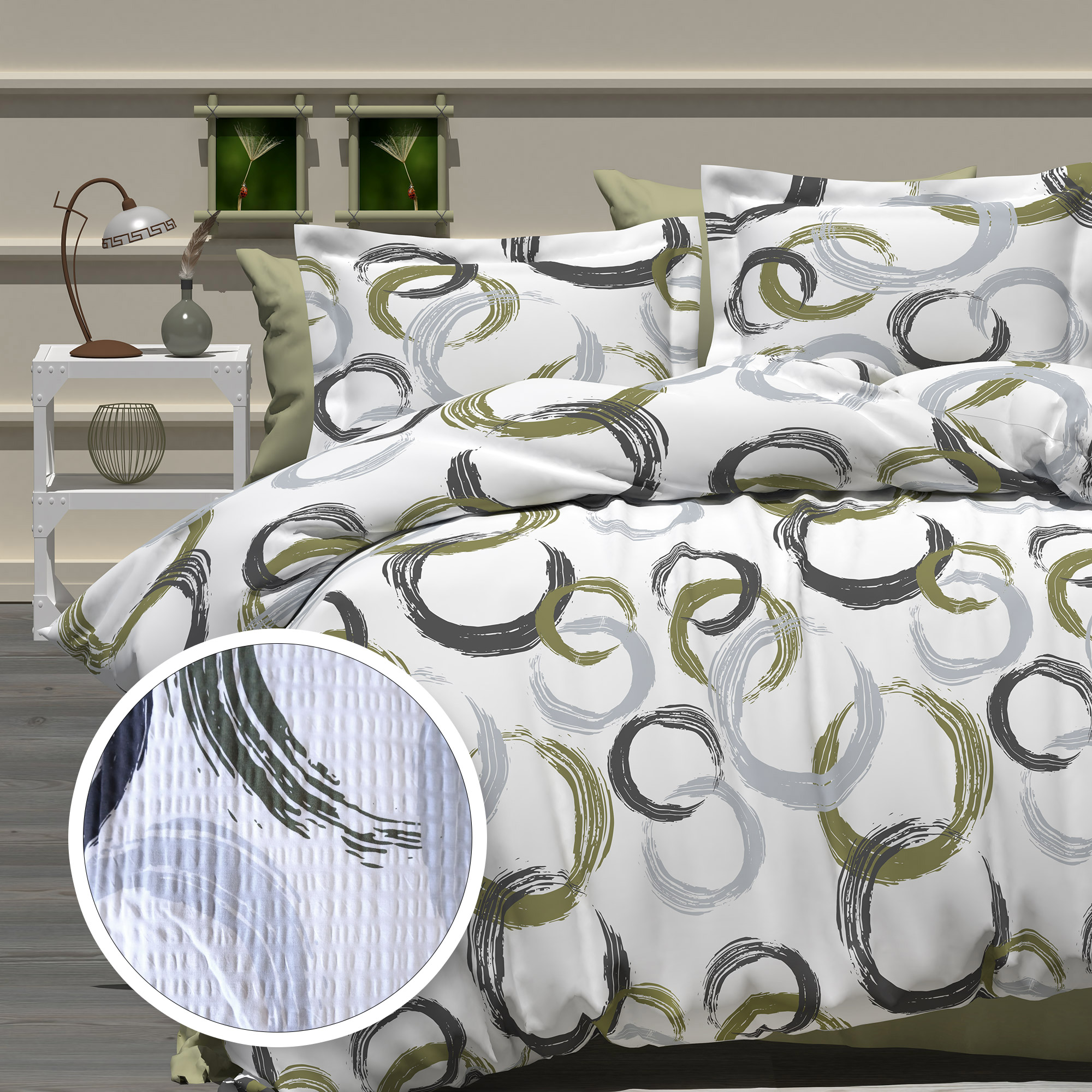 LENJERIE DE PAT CREPONATA 100% BUMBAC (CREP47)