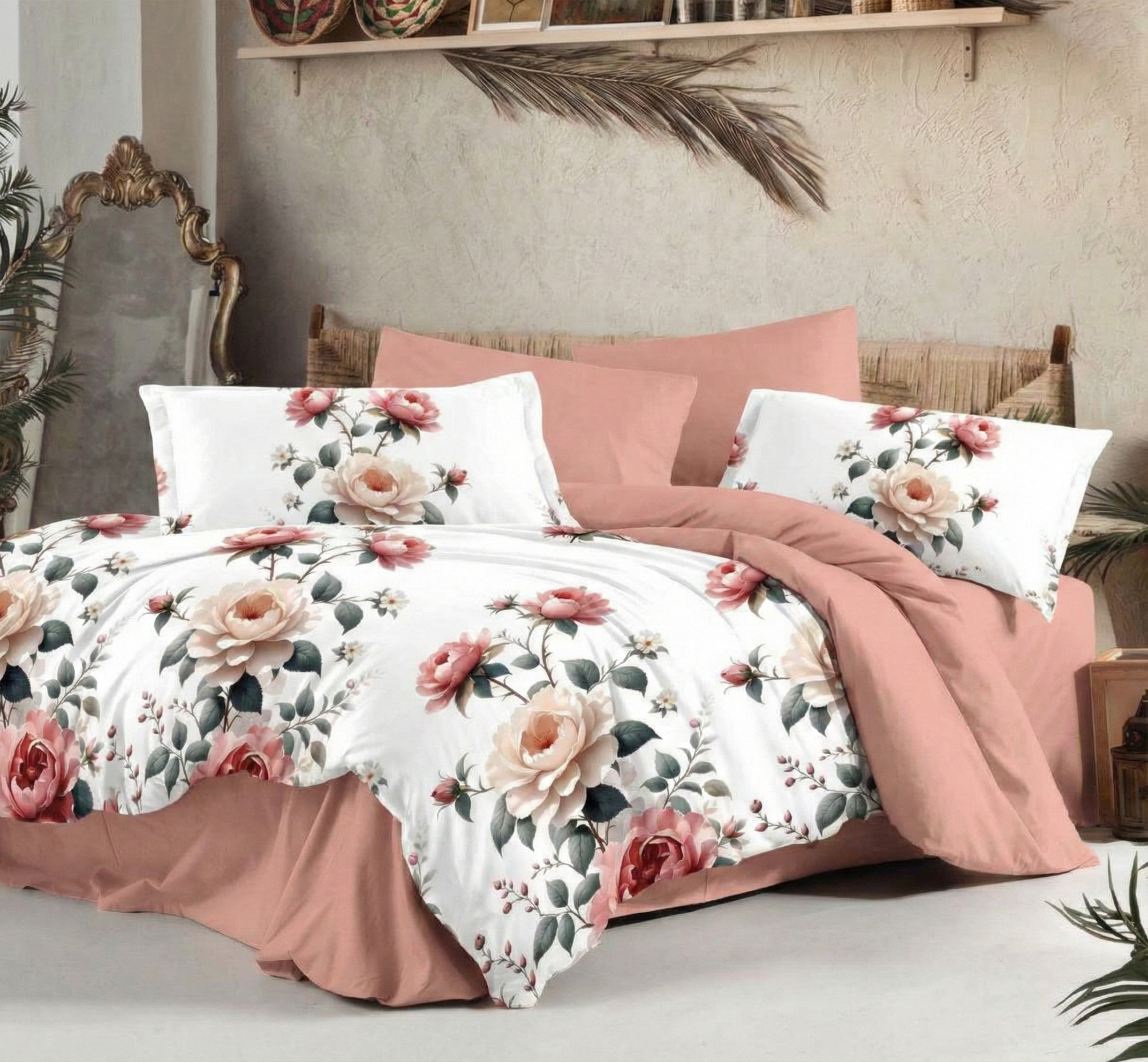 Lenjerie Finet 6 piese cu husă de pat pentru saltea de 160×200 și 180×200