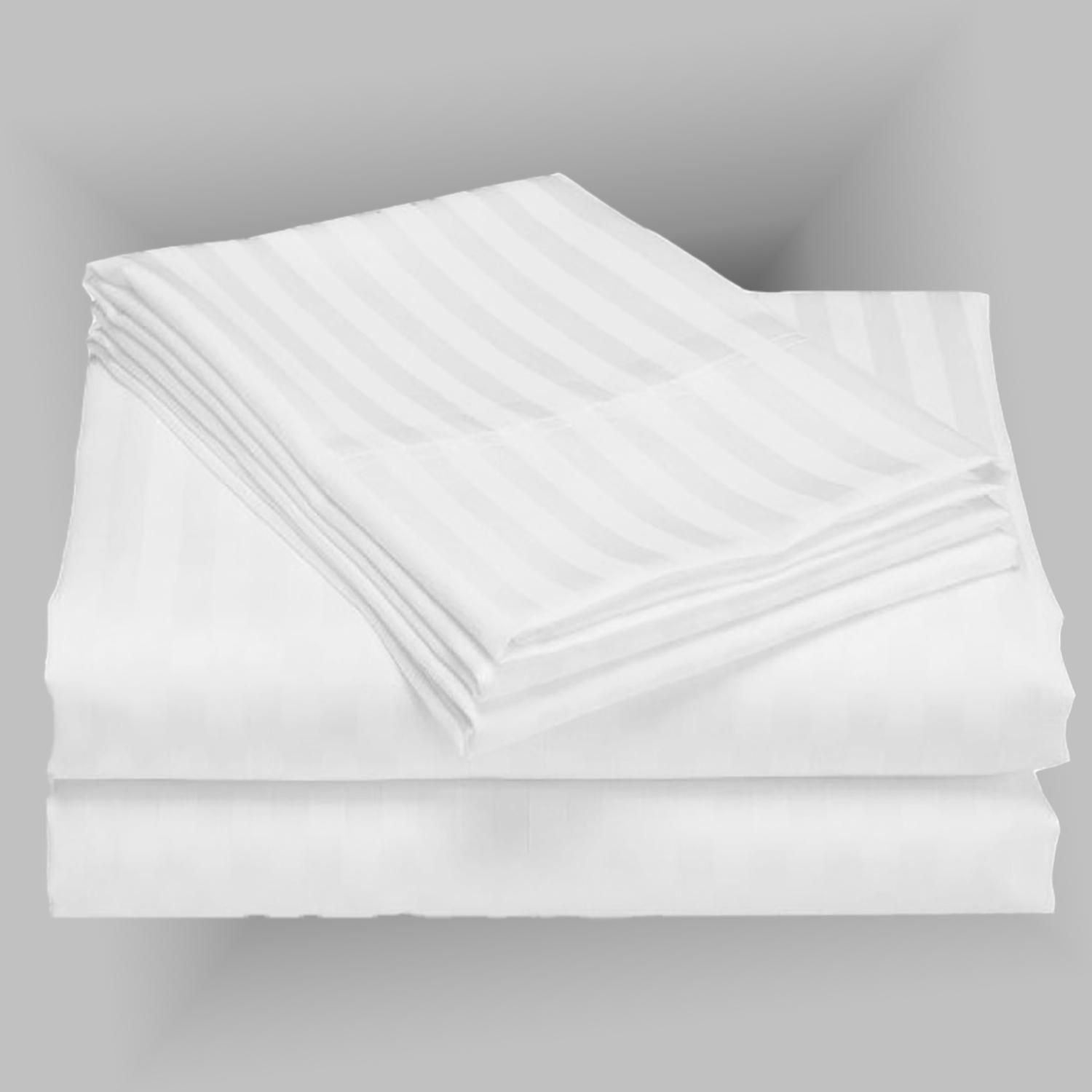 CEARȘAF PAT DAMASC 100% BUMBAC – KING SIZE (240cm X 260cm)