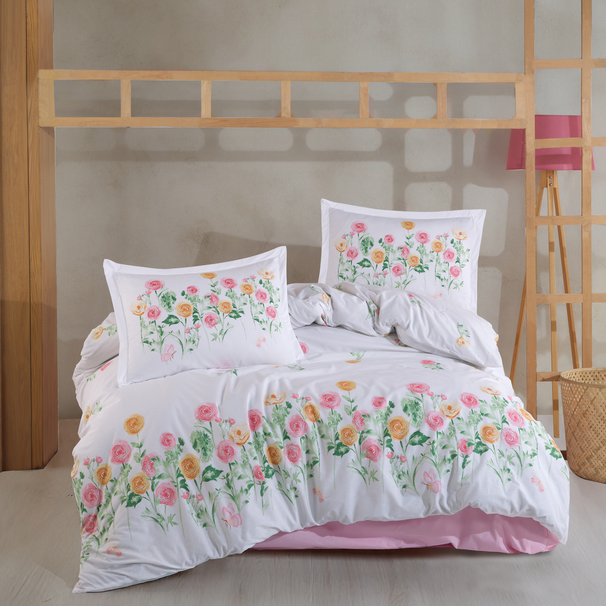 Lenjerie de pat ranforce Clasy king size (ROSELIN)