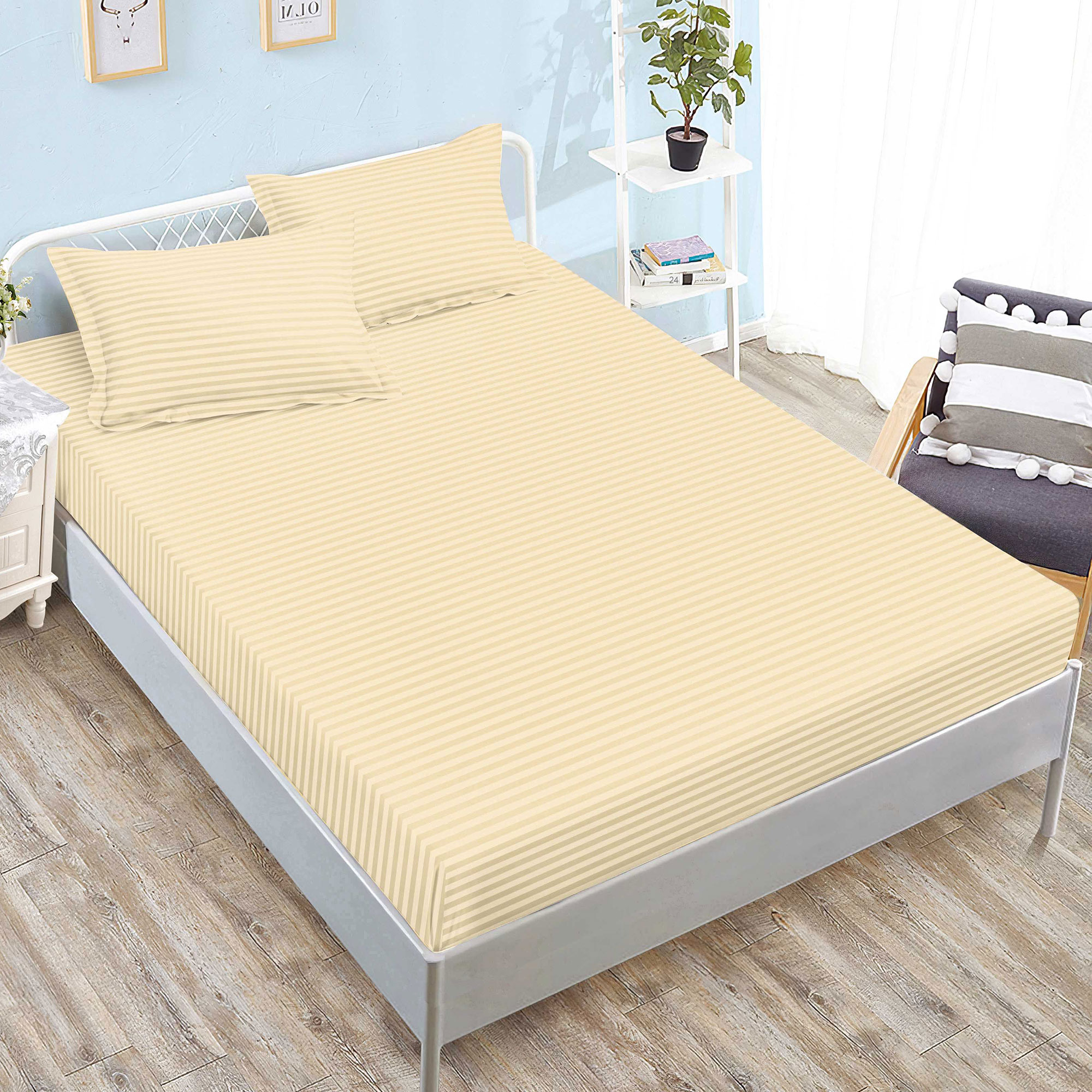 Husă damasc policoton universală, pentru saltea de 160x200cm / 180x200cm, cu două fețe de pernă