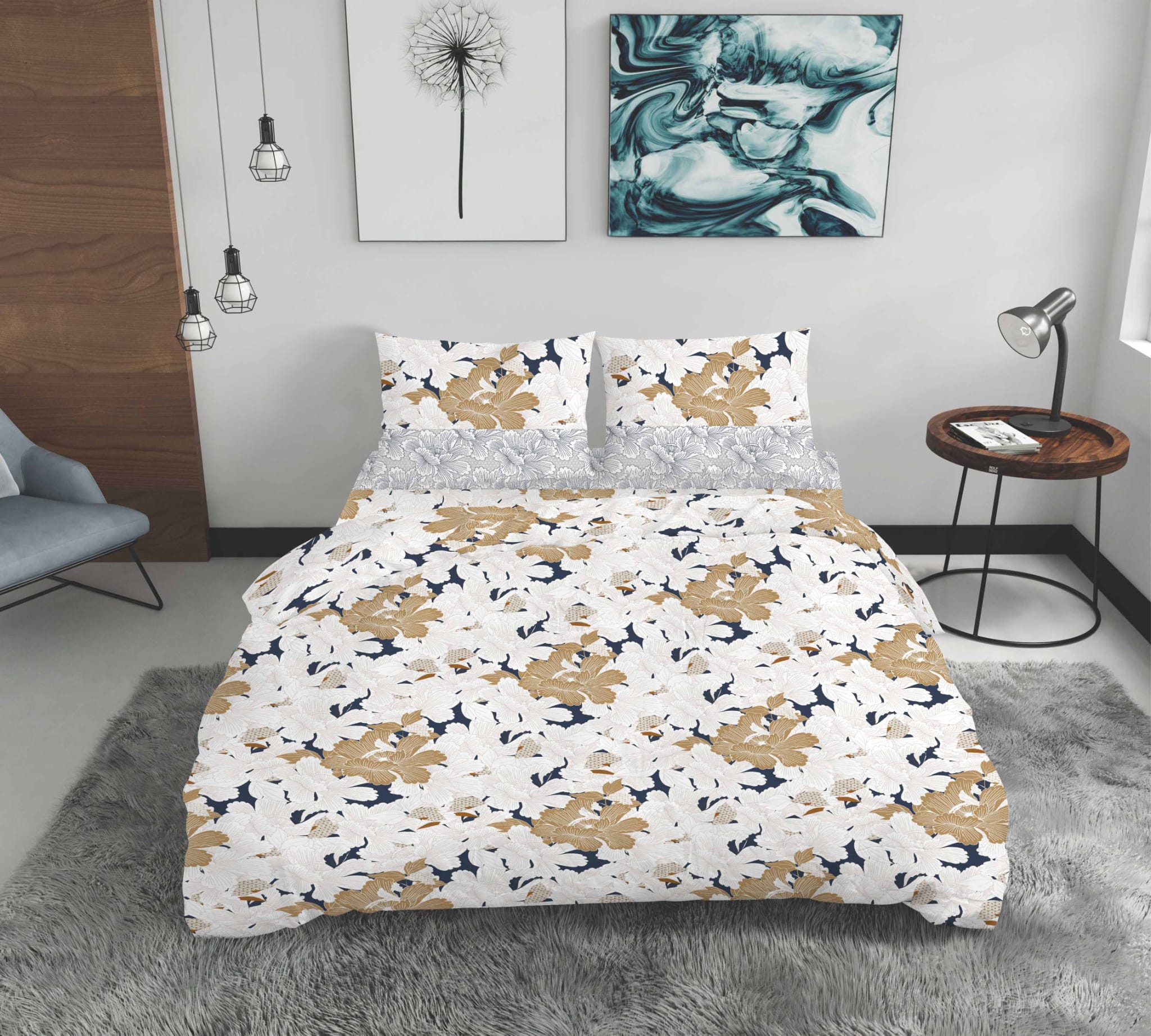 Lenjerie de pat 100%BBC king size (ALC3)