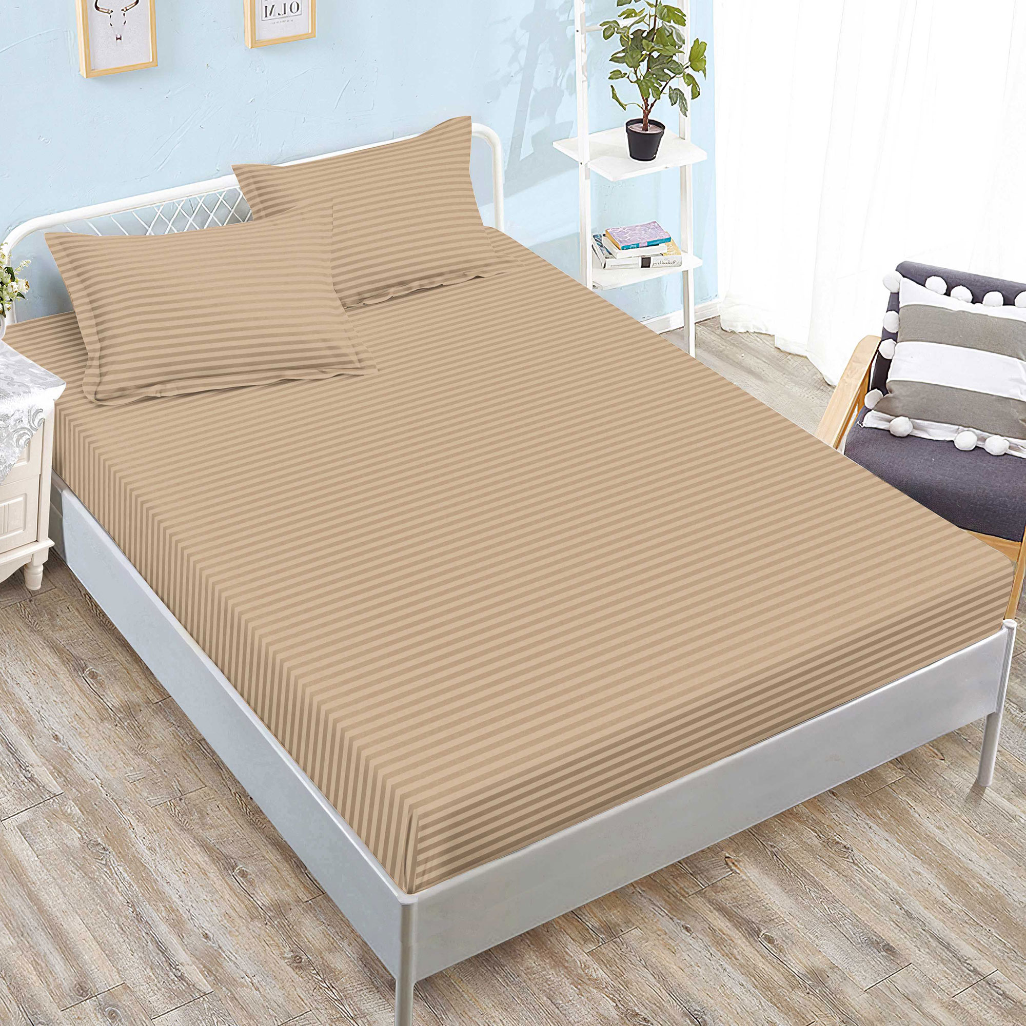 Husă damasc policoton universală, pentru saltea de 160x200cm / 180x200cm, cu două fețe de pernă
