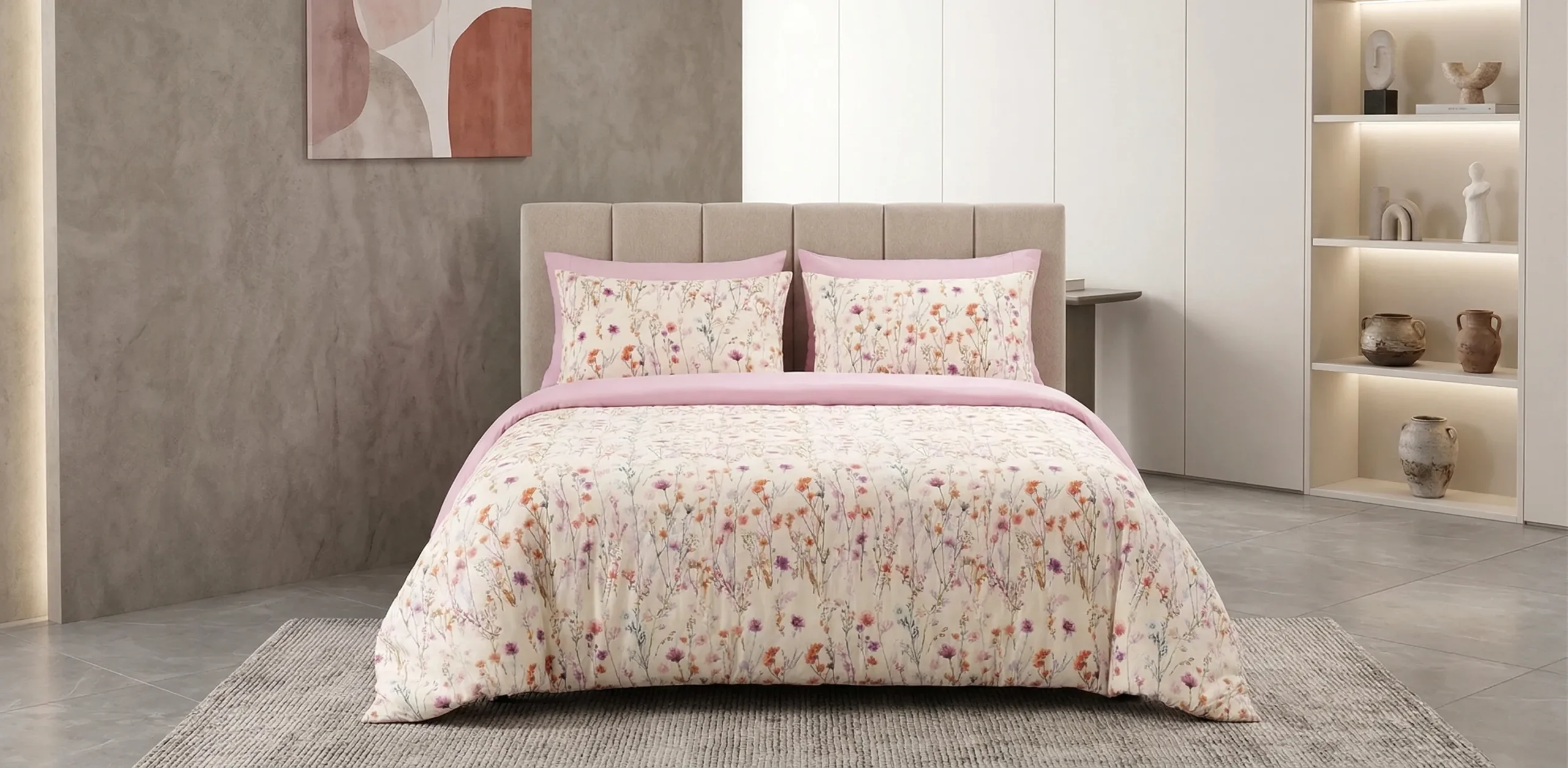 Lenjerie de pat Cotton Pro 100% bumbac – imprimare digitală (Garden Bliss)