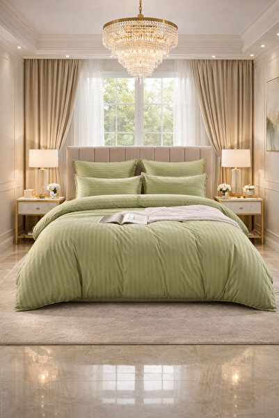 Damask Finet Bedding Set 6 Pieces, Fitted Sheet, 230x250 elastic, Hotel Luxury miniatura 3