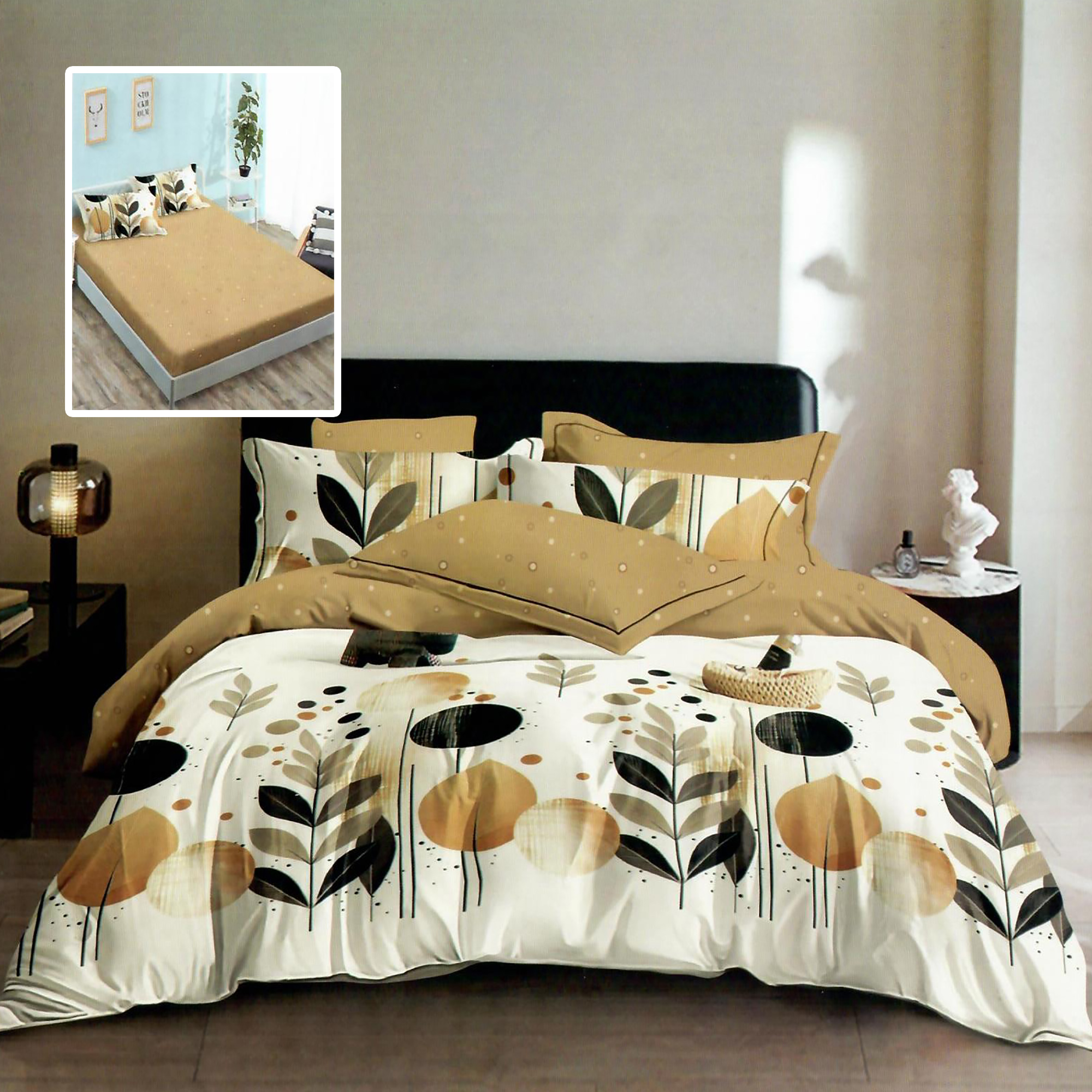LENJERIE FINET 6 PIESE CU HUSĂ – 160×200 ȘI 180×200 (HF6P304)
